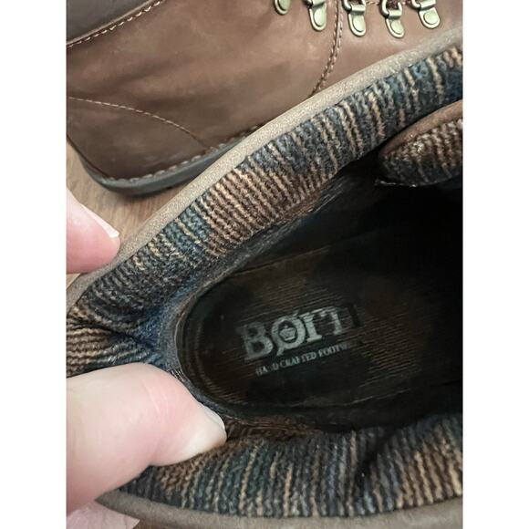BORN Blaine Brown Leather Water-Resistant Lace-Up Hiking Walking Boots - Picture 11 of 12